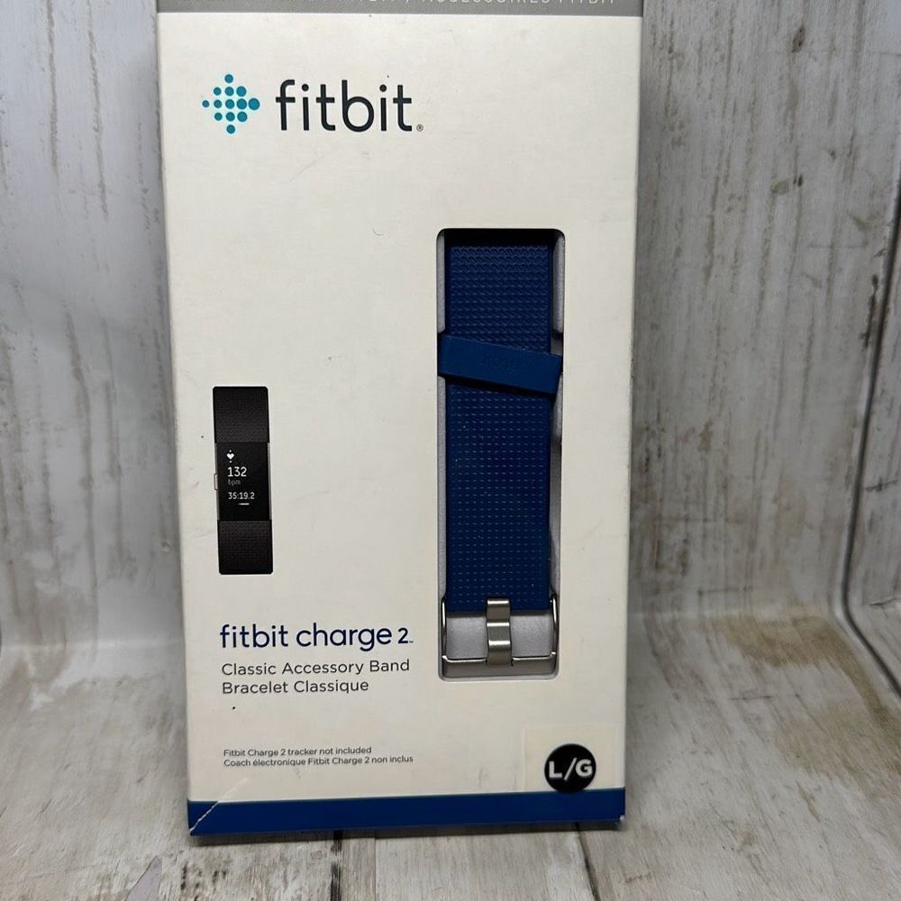 Authentic Fitbit Charge 2 Genuine Classic Accessory Band Blue Large‎ LG